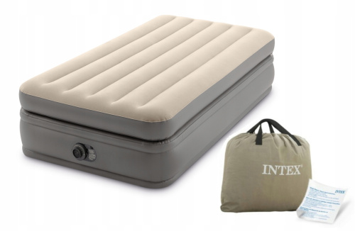 Надувне ліжко Intex 64164 (51*152*203 см, двоспальне, подвійний матрац, вбудований електронасос 220V, до 272 кг) фото 2