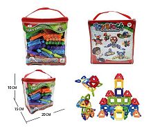 Конструктор 9906 A елементи зі “щіточками”, геометричні фігури, зміна куту нахилу, в сумці