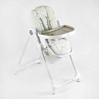 Стільчик для годування немовлят Joy K-11058 мягкий чохол ПВХ, 4 колеса, з’ємний столик, кошик, в коробці