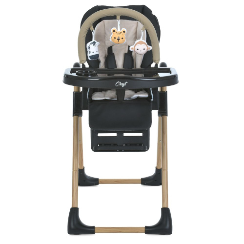 Стільчик для годування El Camino ME 1115-W Black (52*86*106 см, 2 колеса, стілец: 5 положень, спинка: 3 положення, підніжка: 3 положення, до 15 кг) фото 9