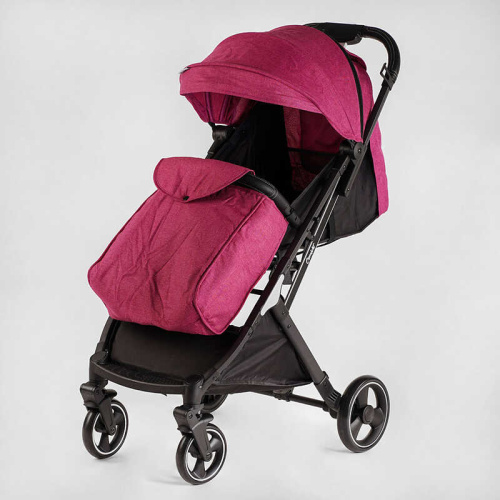 Коляска дитяча прогулянкова Joy Comfort L-20115 (колір РОЖЕВИЙ, рама сталь з алюмінієм, футкавер, підсклянник, телескопічна ручка) фото 5