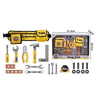 Набір інструментів T 053 A пояс-органайзер, молоток, викрутка, плоскогубці, лінійка, рулетка, в коробці