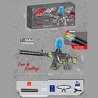 Автомат G 950-10 A підсвічування, довжина з глушником 49см, пачка орбізів, окуляри, механічний принцип роботи, акумулятор 7.4V, в коробці