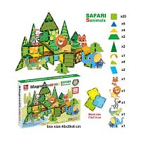 Магнітний конструктор SQ 66002-5 50 деталей, 5 фігурок тварин, в коробці