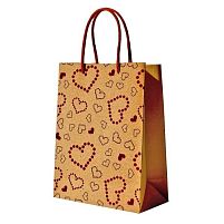 Пакет подарунковий крафт L "Heart" 24*32*10см Stenson GL-005KR-L
