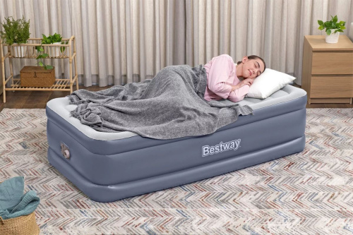 Надувне ліжко BestWay 6713G (односпальне, 51*97*191 см., вбудований електронасос 220V, навантаження: до 150 кг.) фото 3