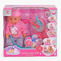 Пупс 8630 п’є з пляшечки, ходить на горщик, закриває очі, аксесуари, музичний чіп, висота 34 см, в коробці