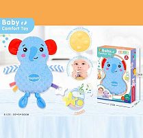 М'яка іграшка-комфортер 414 A музична іграшка, підсвічування, мелодії, шелесткі елементи, гумовий прорізувач, в коробці