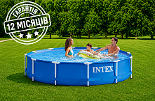 Каркасний басейн Intex 28210 (76*366 см., об'єм: 6503 л. серія: Metal Frame)