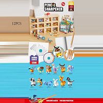 Конструктор SM 2514 B ЦІНА ЗА 12 ШТУК В БЛОЦІ, деталі конструктора, стругачка, олівці, гумка, в коробці