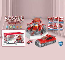 Трек 196 складається у велику машинку, 6 металопластикових машинок в комплекті, звуки, підсвічування, казки, пісні, рухливі елементи, наліпки, в