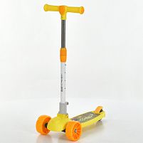 Самокат триколісний iTrike JR3-185-Y (колеса: передні Ø4.33"/заднє Ø3.15"/ПВХ, рама: пластик/складна, до 25 кг)