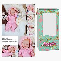 Пупс QM 240017 "TK Group", висота: 42 см, гумовий, пустушка, пляшечка, памперс, шапочка, в коробці