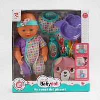 Пупс 6808 п’є з пляшечки, ходить у горщик, аксесуари, висота 32 см, в коробці