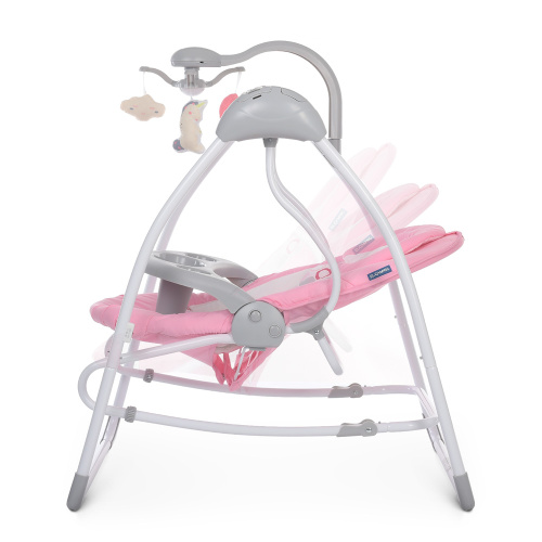 Крісло-гойдалка для немовлят з електро-заколисуванням  El Camino ME 1028 SENSA Circles Pink (механізм гойдання: маятник) фото 6