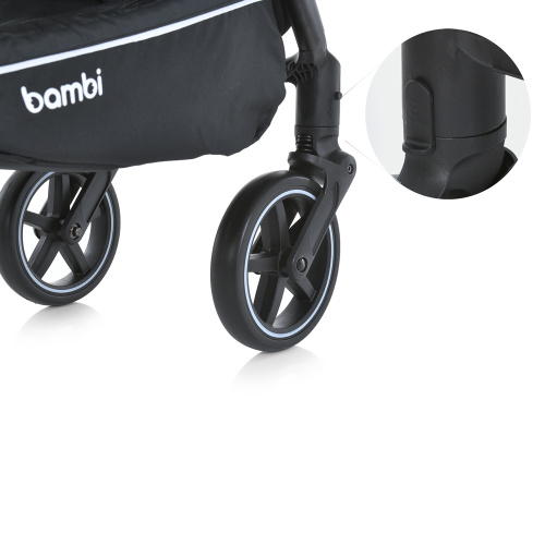 Коляска дитяча прогулянкова Bambi M 5723 Viva Black фото 16