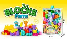 Конструктор JS 8047 72 деталі, великі деталі, потяг, наліпки, у сумці