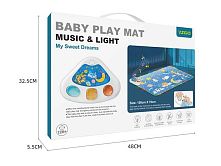 Килимок музичний YS 2609 D на батарейках, музична панель, заспокійливі мелодії, звуки, підсвічування, в коробці