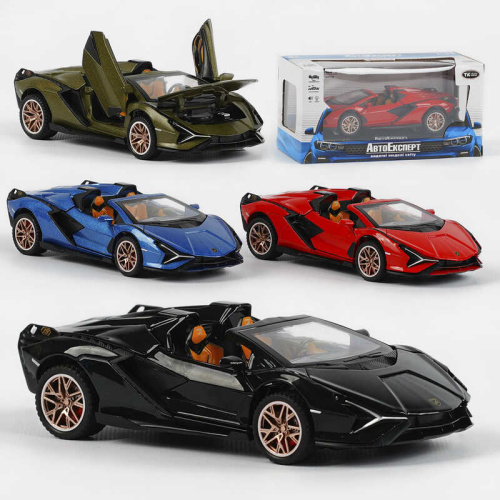 Машина 65003 "Авто Експерт", 4 кольори, металопластик, 1:32, звук, світло, інерція, відчиняються двері, у коробці, МІКС