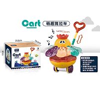 Каталка 0501-2 розмір - 13х14х61 см, рухомі елементи, дзвіночок, ручка, в коробці