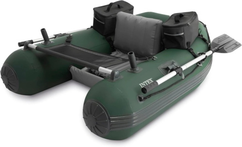 Човен надувний Intex 68381 «Big Catch ProTM» (38*119*165 см, гребний, одномісний, двокамерний, весла ↔137 см, надувне дно, до 140 кг) фото 2
