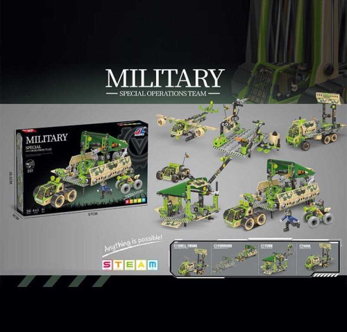 Конструктор J 6611 358 деталей, гумові шини, в коробці