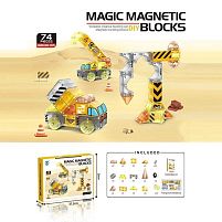 Магнітний конструктор 4402 74 деталі, в коробці
