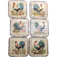 Підставка під гаряче "Green feathers" 16см Stenson R40539