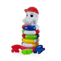 "Піраміда Пазл " 1801 (14) "BAMSIC" 2 кольори, 5 кілець, 20 пазлових елементів