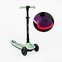Самокат триколісний Best Scooter X2-77104 «Kick`n`roll» (колеса: передні Ø4.92"/заднє Ø3.15"/PU, рама: пластик/складна, підсвітка, до 25 кг)