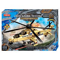 Конструктор “Військова техніка" 62580 656 деталей, "Teko", вертоліт AH-64 “Apache”, рухомі елементи, в коробці