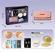Набір аксесуарів 626-3 гаманець, аксесуари, імітація косметики, окуляри, банківські картки, в коробці