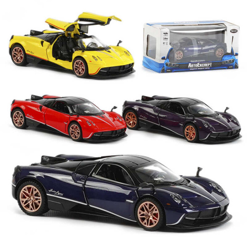 Машинка 67008 "Авто Експерт", 4 кольори, металопластик, 1:32, світло, звук, інерція, відчиняються двері, в коробці, МІКС