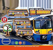 Потяг JHX 5716 “Електричка”, локомотив, 2 вагони, звуки, підсвічування, муляжі оточення, в коробці