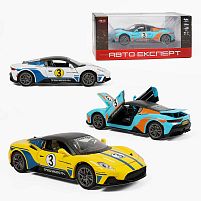 Машинка TX-96680 "Авто Експерт", 3 кольори, металопластик, масштаб 1:22, світло, звук, інерція, відчиняються двері, багажник та капот, в коробц