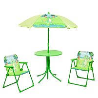 Дитячий садовий столик зі стільчиками і парасолькою «Динозавр» 93-74-DINO