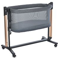 Ліжко-манеж для немовлят з електро-заколисуванням El Camino ME 1125-G NOA Dark Gray (механізм гойдання: маятник)