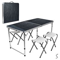 Стіл-валіза (мдф, алюм.каркас, 4 стільці) 120*60*70см Stenson MH-5309S-4