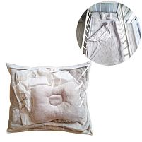 Комплект "3 предмети" 54609 "Bimbo", подушка, ковдра, простирадло на резинці, тканина РАНФОРС, ВЕЛСОФТ, в пакеті