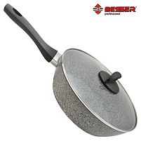 Сковорода лита покриття "Granite" інд.дно з кришкою 28см Stenson (10333)