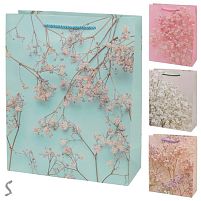 Пакет подарунковий паперовий M "Gypsophila" 26*32*10см Stenson R40757-M
