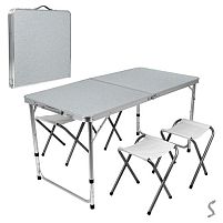 Стіл-валіза (мдф, алюм.каркас, 4 стільці) 120*60*70см Stenson MH-5309S-3