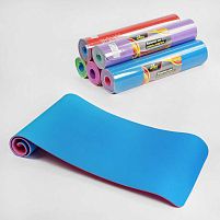 Килимок для йоги C 56192 "TK Sport", 5 кольрів, розмір 61х173 см, товщина 0.6 см, ВИДАЄТЬСЯ ТІЛЬКИ МІКС ВИДІВ