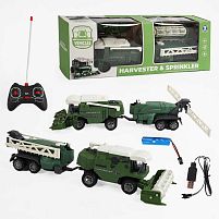 Комбайн на радіокеруванні CR 1924 причіп, аксесуари, підсвічування, акум. 3.7V, USB-кабель, в коробці