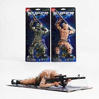 Солдат HD 915-02 A 2 види, на батарейках, звук, підсвічування, рухається, на листі