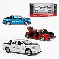Машинка TX 60715 "Авто Експерт", 3 кольори, металопластик, масштаб 1:22, світло, звук, інерція, відчиняються двері, багажник та капот, в коробці,