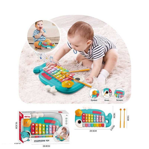 Ксилофон 6223 палички, клавіші, цимбали, барабан, в коробці