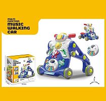 Ходунки-каталка 886-15 толокар, розмір: 56х46х46 см, музичний блок-піаніно, мелодії, звуки, ноти, підсвічування, регулювання швидкості коліс, писк