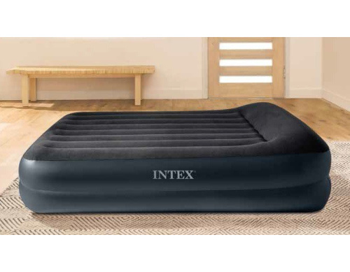 Надувне ліжко Intex 64124 (42*152*203 см, 47 см з підголівником, двоспальне, вбудований електронасос 220V, до 272 кг) фото 8