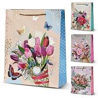 Пакет подарунковий паперовий S "Flower dance" 18*23*8см Stenson R95501-S